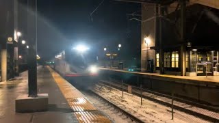 Railfanning Kingston RI in the Snow rare catches🌨️❄️🥶🚄 [upl. by Trey]