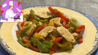 Recette Facile de Poulet aux Poivrons [upl. by Nisa]