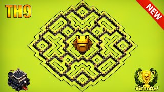 Diseño de Ayuntamiento 9 Subida de Copas Clash of Clans 2023 [upl. by Boulanger94]