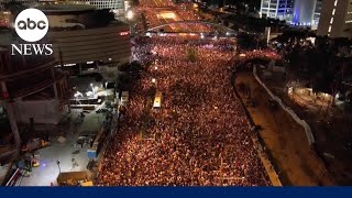 Protests erupt in Israel after 6 hostages killed in Gaza [upl. by Litha]