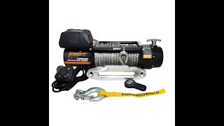 Seilwinde Kangaroowinch K12000PSSR PowerWinch PW12000PS 12V 54T Kunststoffseil [upl. by Gerianna]