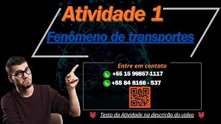 Atividade 1 Fenômenos de transporte 522024 [upl. by Adiam]