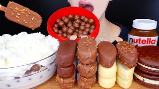 ASMR MALTESERS MAGNUM CHOCOLATE ICE CREAM MUKBANG チョコレートアイスクリーム 咀嚼音 몰티져스 초콜릿 먹방Es krim EATING SOUNDS [upl. by Pleione176]