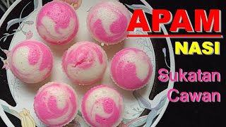 Apam Nasi Apam Beras  Sukatan Cawan [upl. by Dragelin719]