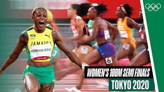 Women’s 100m Semi Finals from Tokyo 2020 🏃‍♀️ [upl. by Cecily605]