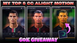 60k Special 🤙My Top 6 CC  Pack Alight Motion ☠️ [upl. by Younger]