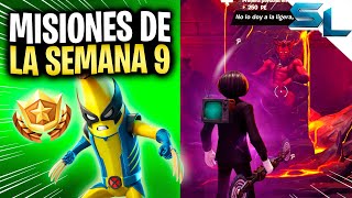 Como COMPLETAR TODAS las MISIONES DE LA SEMANA 9 TEMPORADA 4 CAPITULO 5 ALERTA DOOM FORTNITE [upl. by Assirralc]