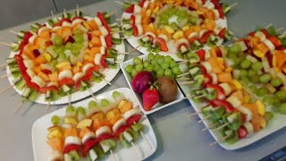 Brochettes de fruits  Salade de Fruits Dégustation  ikramlık Meyve Sunumu [upl. by Frisse]