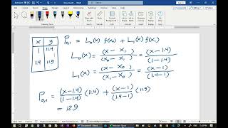 24 Numerical Analysis  Lagrange Interpolating Polynomial examplesmkv [upl. by Three68]