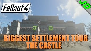 Fallout 4  Spectacle Island Settlement tour  Biggest settlement in Fallout 4  The Castle [upl. by Luckin]