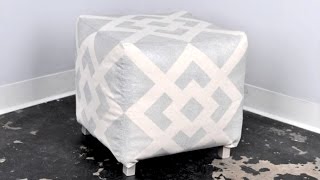 DIY Spray Painted Ottoman Tutorial [upl. by Puett6]