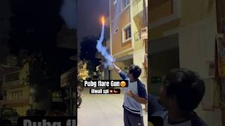 Pubg flare gun 💥😍 real life Diwali 🪔💥  crackers diwali pubgmobile crackers krackchandu [upl. by Christoffer218]