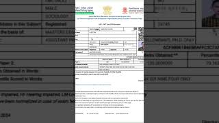 Net JRF Result 2024 shorts ugcnet netjrf thinkajeet sadstatus sociology [upl. by Dweck]