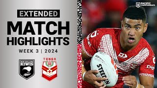 Pacific Championships 2024  Kiwis v Tonga XIII  Extended Match Highlights [upl. by Ariait]