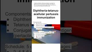 Diphtheriatetanus acellular pertussis immunization [upl. by Assirehs]