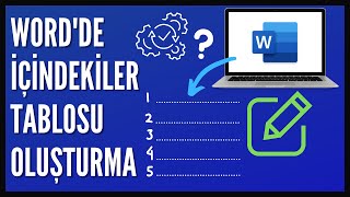 Wordde İçindekiler Tablosu Nasıl Oluşturulur  Otomatik İçindekiler Tablosu Oluşturma [upl. by Yolanthe]