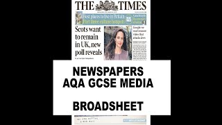 THE TIMES  NEWSPAPERS  GCSE MEDIA STUDIES [upl. by Kristel]