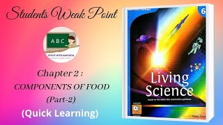 Chapter  2 Components of food  Living Science Part 2  Class 6th Quick Learning [upl. by Nica984]