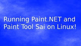 Running PAINTNET and Paint Tool Sai On Linux [upl. by Crim]