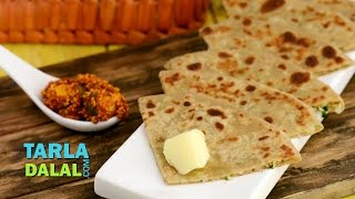 Gobi Paratha  Punjabi Gobi Paratha Stuffed Cauliflower Indian Bread Recipe by Tarla Dalal [upl. by Neeroc]