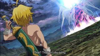 demon meliodas destroy supreme deity  Nanatsu no Taizai Movie 2  English sub [upl. by Amara542]