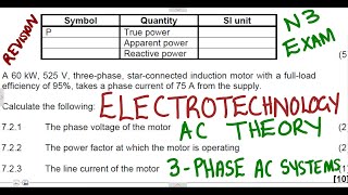 Electrotechnology N3 AC Theory 3 Phase Systems Revision 2 mathszoneafricanmotives [upl. by Ellenrad893]