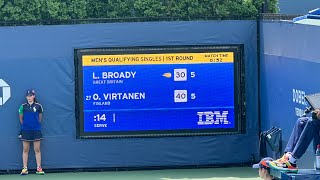 Broady v Virtanen Live USOpen [upl. by Israel]