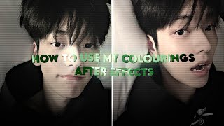 how to use my colourings after effects [upl. by Quinlan]