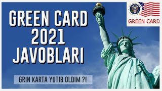 Grin Karta 2021 Javoblari Natijalari  Green Card 2021 Natijalari  Grin Karta Javoblari Tekshirish [upl. by Nunes295]