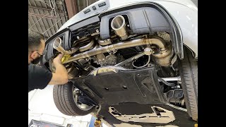 Porsche 718 Spyder JCR vs OEM exhaust comparison [upl. by Eiramyllek254]