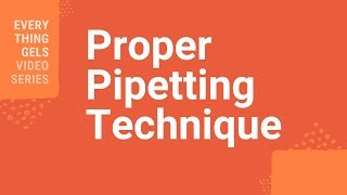 Proper Pipetting Technique [upl. by Cirdor]