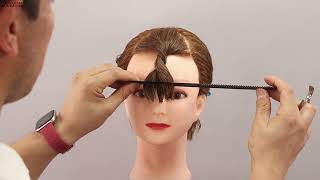 How to cut twisted fringe step by step tutorial learn how to cut Gorgeous bang in few minutes bang [upl. by Erdied274]