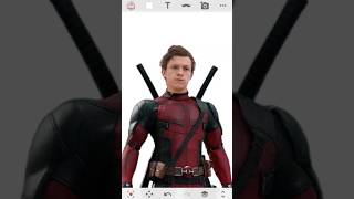 Spiderman Tom Holland  Deadpool  Wolverine  Fusion Art shots youtubeshorts [upl. by Anilegnave]