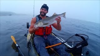 SEPTEMBER STRIPERS Fall Run Kayak Fishing Narrow River Narragansett RI GoPro Edit [upl. by Eerak]