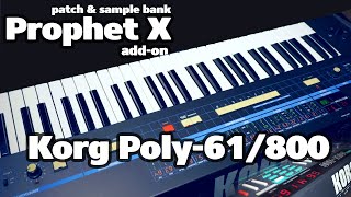 Prophet X sample amp patch bank  Korg Poly61 amp Poly800  Out Now [upl. by Axia]