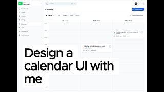 Design a Stunning Calendar Interface with Me on Figma  StepbyStep Tutorial [upl. by Landrum]