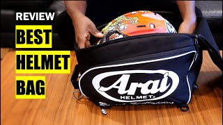 The BEST Motorcycle Helmet Bag  Arai Review [upl. by Suolhcin]