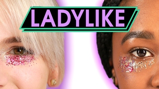 Women Try Glitter Concealer • Ladylike [upl. by Aelyak638]