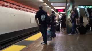 SFO AirportMillbrae Train Arriving at Powell St BART [upl. by Nevai]