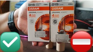 How to spot fake Osram Xenon D1s D2s D3s Osram Xenarc Original vs Fake [upl. by Anirehtak720]