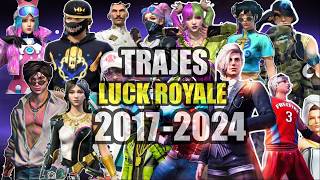 Todas las LUCK ROYALE DE ORO de FreeFire desde 2017 A 2024 🤯 40 SKINS LATAM [upl. by Niatsirk]