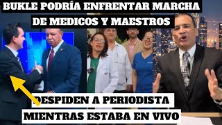 Despiden Periodista cuando estaba EN VIVO por criticar a políticoMédicos y maestros contra Bukele [upl. by Trebliw783]