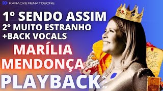 SENDO ASSIM MUITO ESTRANHO  BACK VOCALS MARÍLIA MENDONÇA PLAYBACK KARAOKE INSTRUMENTAL [upl. by Anni]