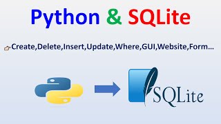 Python SQLite  1 Videoda SQLite Bağlantısı  CreateDeleteInsertUpdateWhereGUIWebsiteForm… [upl. by Gasparo]