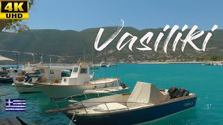 Lefkada 2021 Vasiliki port Walking Tour in 4K [upl. by Sancho]