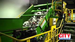 City Carting amp Recycling  Single Stream Recycling Center [upl. by Arakahs]