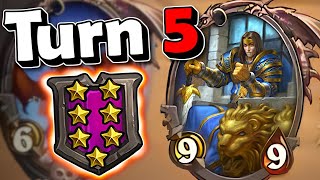 7Drop on Turn FIVE  Hearthstone Battlegrounds [upl. by Trauts]