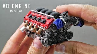 Building a V8 Engine Model Kit  V8 Car Engine Assembly [upl. by Lebazej]