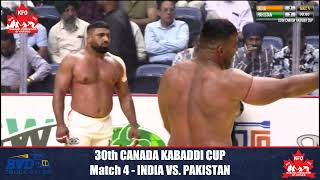 4th Match INDIA VS Pakistan  30th Canada Kabaddi Cup 2023 [upl. by Oisangi]