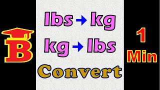 lbs to kg kg to lbs Conversion [upl. by Noeht128]